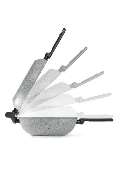 Сковорода Dura Induction Rocky Twins 28 см двойная с решеткой (RKIWP2830) Flonal Dura Induction Rocky Twins 28 см подвійна з решітк (369881670)