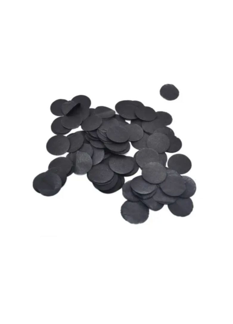 Конфетті кружки з паперу 10 г 25 мм чорний Jannet конфеті (330828036)