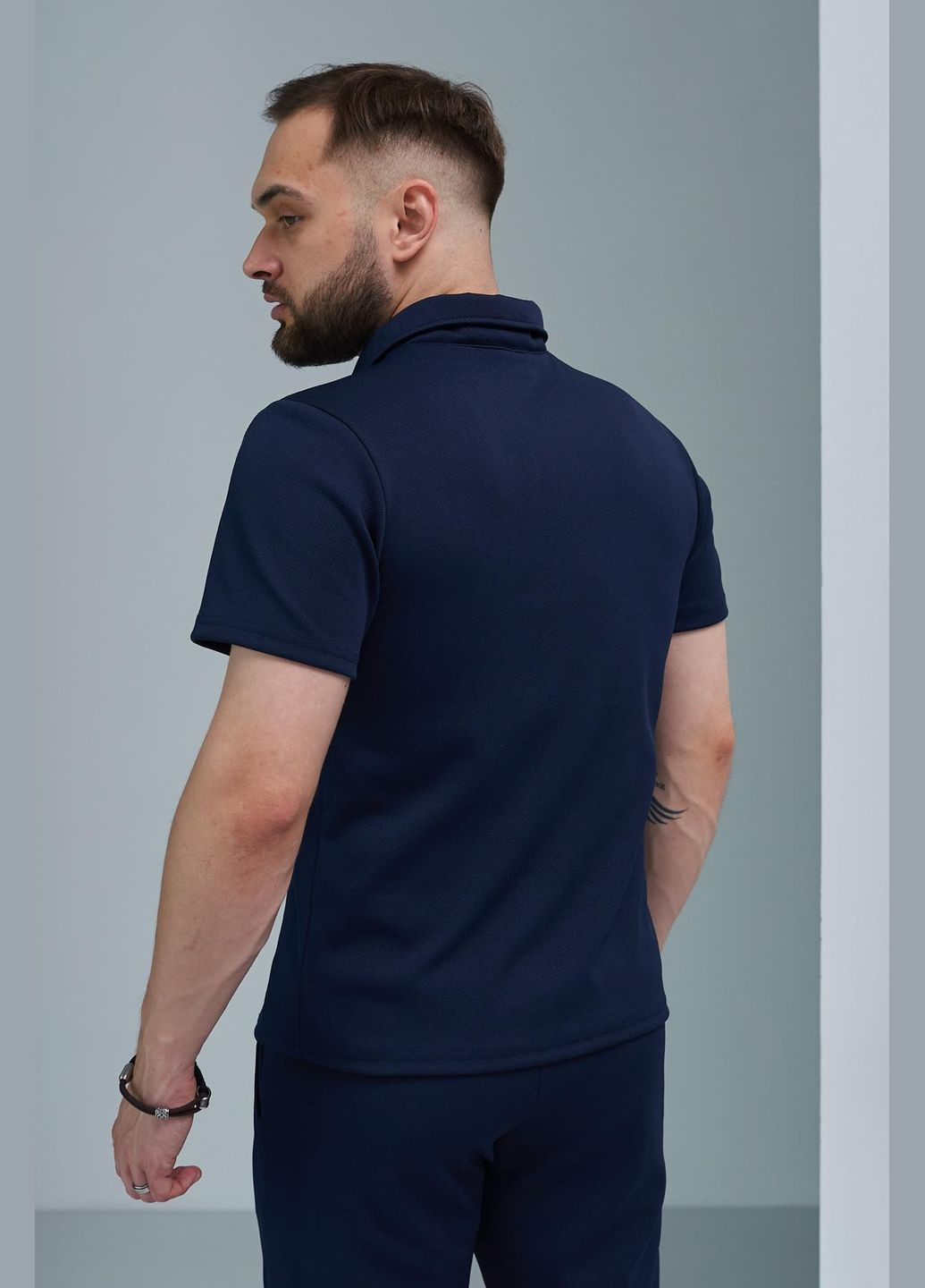 Синяя футболка-базовое поло с лого🔥 для мужчин Luna