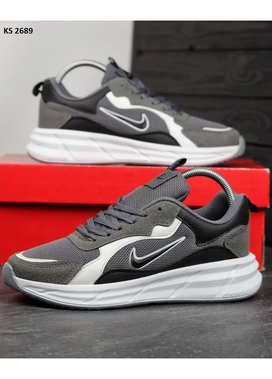 Сірі кросівки чоловічі nike racer gray найк рейсер сірі демісезон No Brand