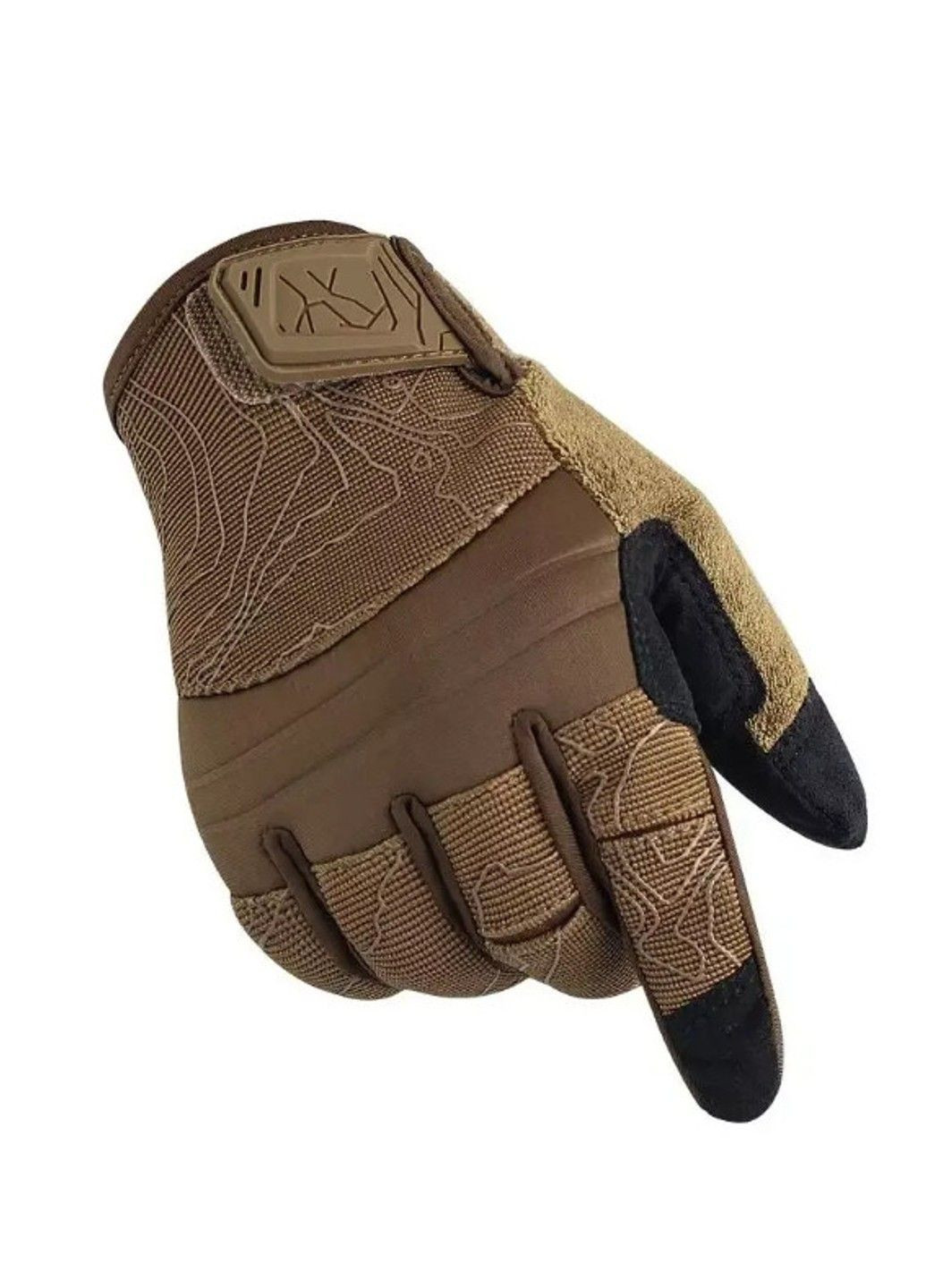 Перчатки полнопалые с защитой на липучке FQTACMI005 Песочный, М No Brand (331639574)