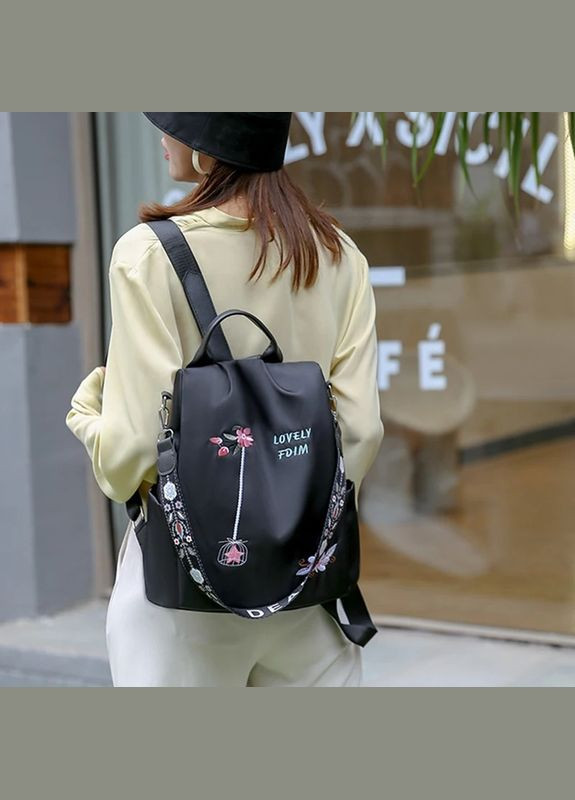 Антиворовський жіночий рюкзак lovely водонепроникний міцний і якісний Black Italian Bags (290255628)