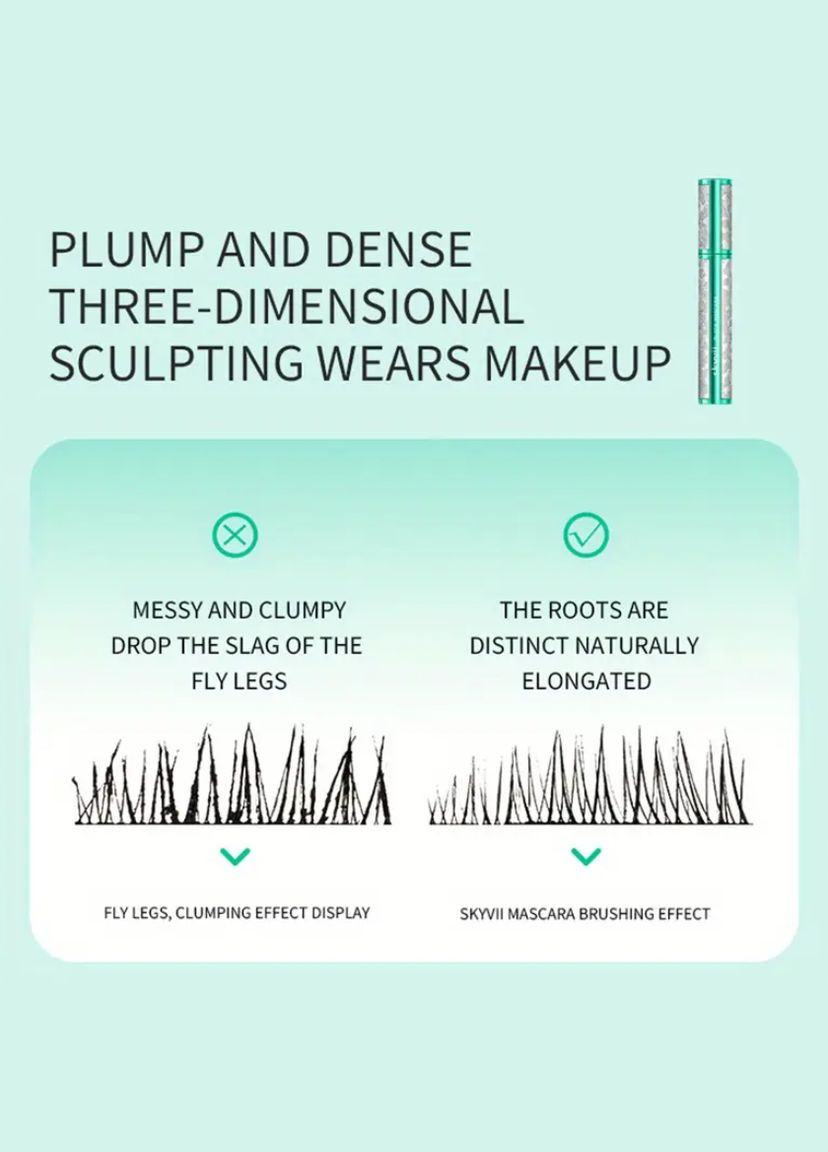 Тушь для ресниц, водостойкая 4D Leezi Long Volume Mascara. Черная. No Brand (319847350)