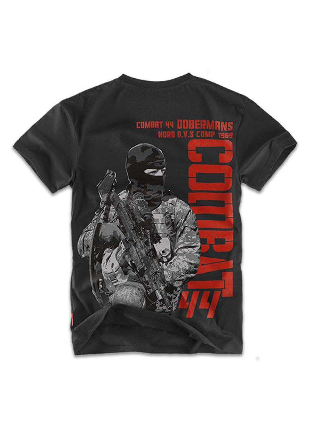 Чорна футболка Dobermans Aggressive