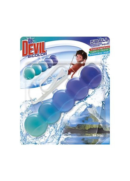 Подвесной блок для унитаза WC BiColor Полярная вода 8595025829726 35 г Dr.Devil (372531208)