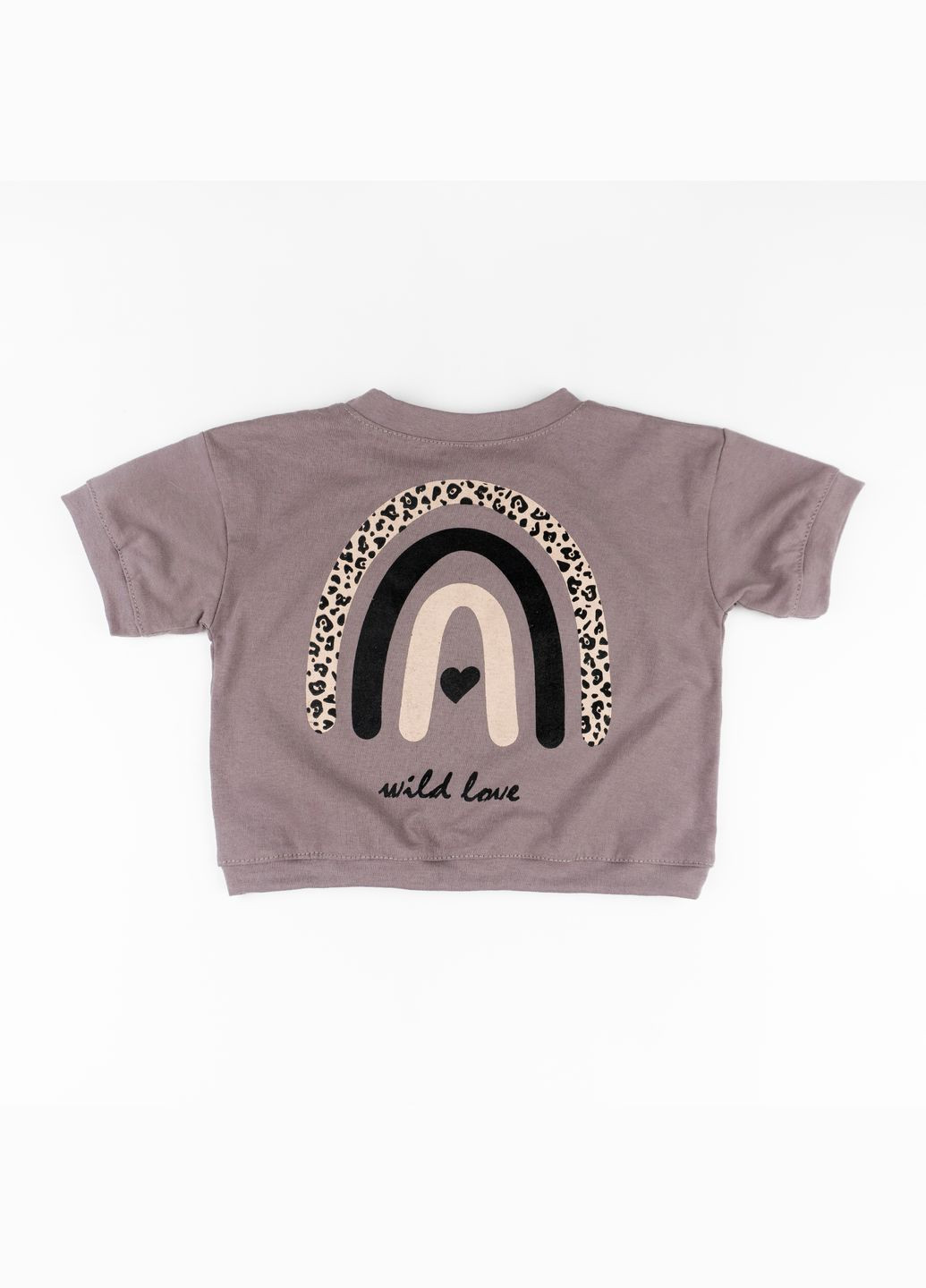 Коричневый летний топ и шорты dexter`s на лето с принтом wild love dexter's