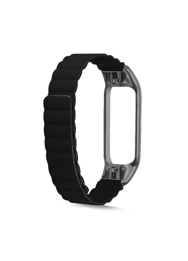 Ремінець Ribbed Silicone Black ( 04 ) Smart Watch Mi Band 7 (297457018)
