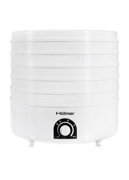 Сушарка для овочів та фруктів 520ВТ 5 піддонів висотою 4 см і діаметром 38,5 Hölmer HFD-52W (369401236)