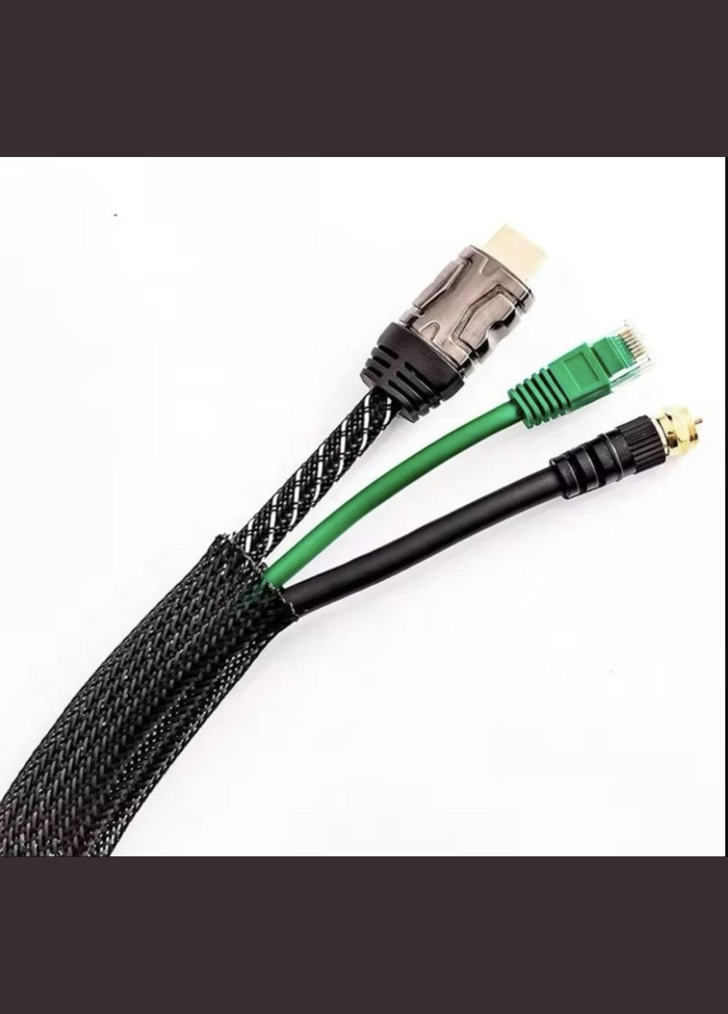 Обплетення кабеля фиксатор защита от животных изоляция для проводов 1 м 8 мм Чёрный Lencent (340276243)