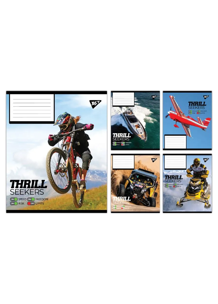 Набор ученических тетрадей Thrill Seekers формат А5, 60 листов в клетку 10 шт. 767789 Yes (404677945)
