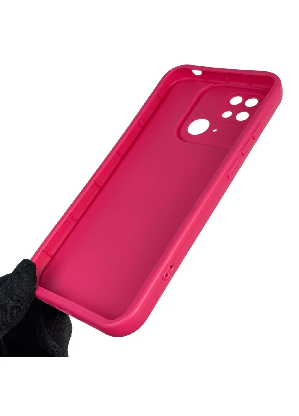 Чохол силіконовий Soft Touch з 3D принтом для Poco C40 малиновий (Повний захист камери) Xiaomi (371653146)