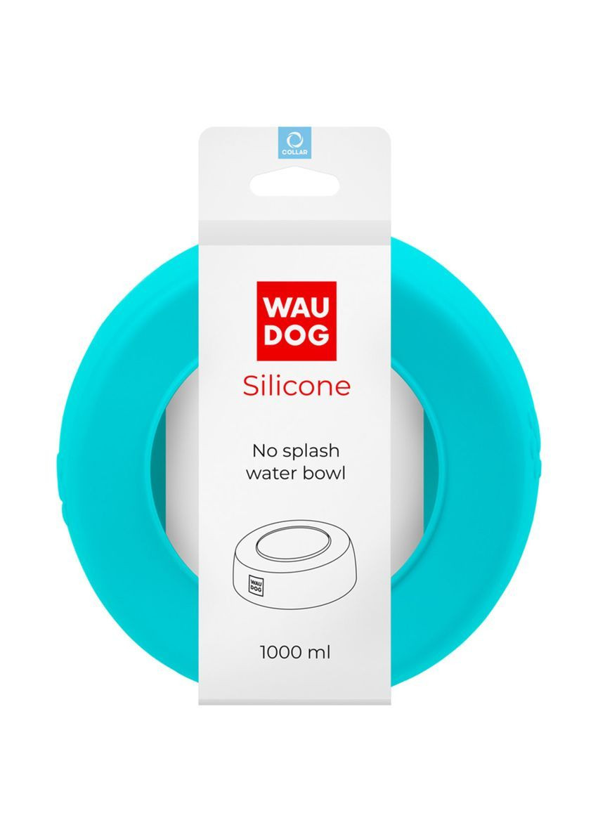 Миска-непроливайка Silicone, 1 л, блакитний WAUDOG (367595988)