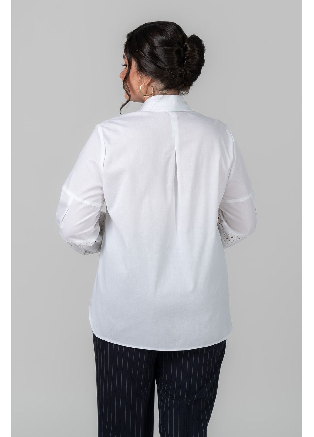 Однотонна жіноча сорочка Неллі з декоративними вставками на рукавах All Posa (ap102142p) A'll Posa (361032763)