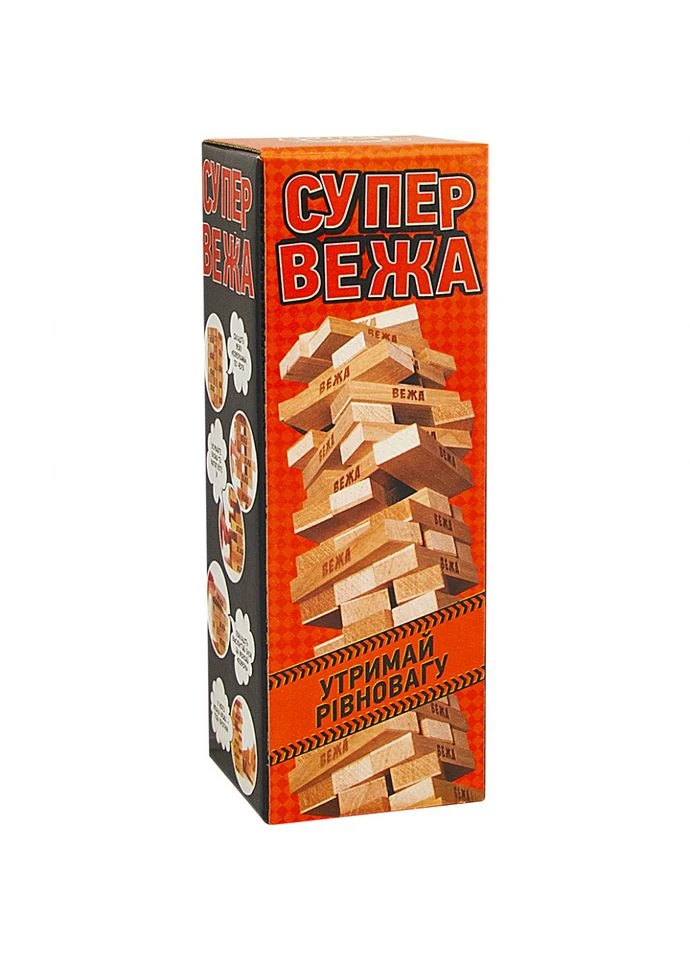 Настільна гра Супер вежа Дженга 910114, 54 блоки Arial (388935603)