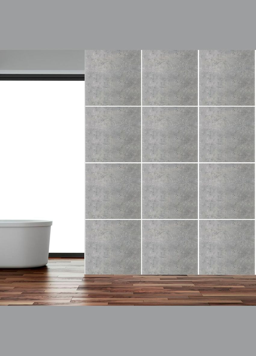 Декоративна ПВХ плита 600х600х3мм Бетон (S) SW-00001631 Sticker Wall (370674977)