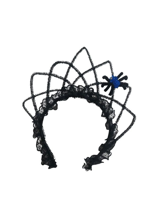 Обруч Хэллоуин Паук на короне на голову one size черный Jannet (303121684)