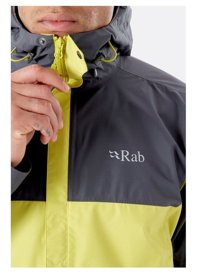 Куртка Downpour Eco Jacket Серый-Желтый Rab (278273260)