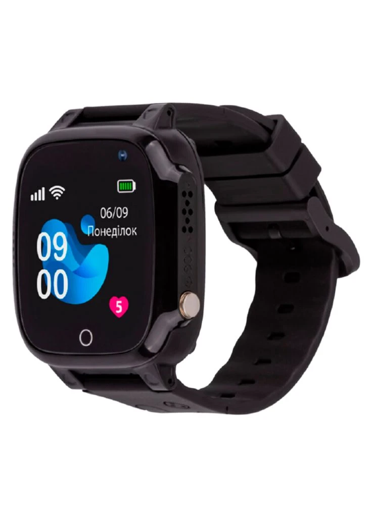 Дитячий смарт-годинник GO008 MILKY GPS WIFI (Black) [61000] Amigo (399682431)