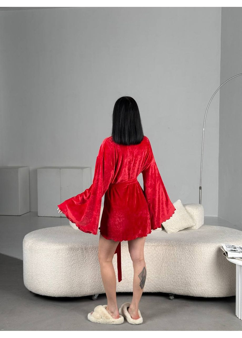 Велюровий халатик міні — ЗАМІРИ В ОПИСІ DK/DL Мода без кордонів (369899496)