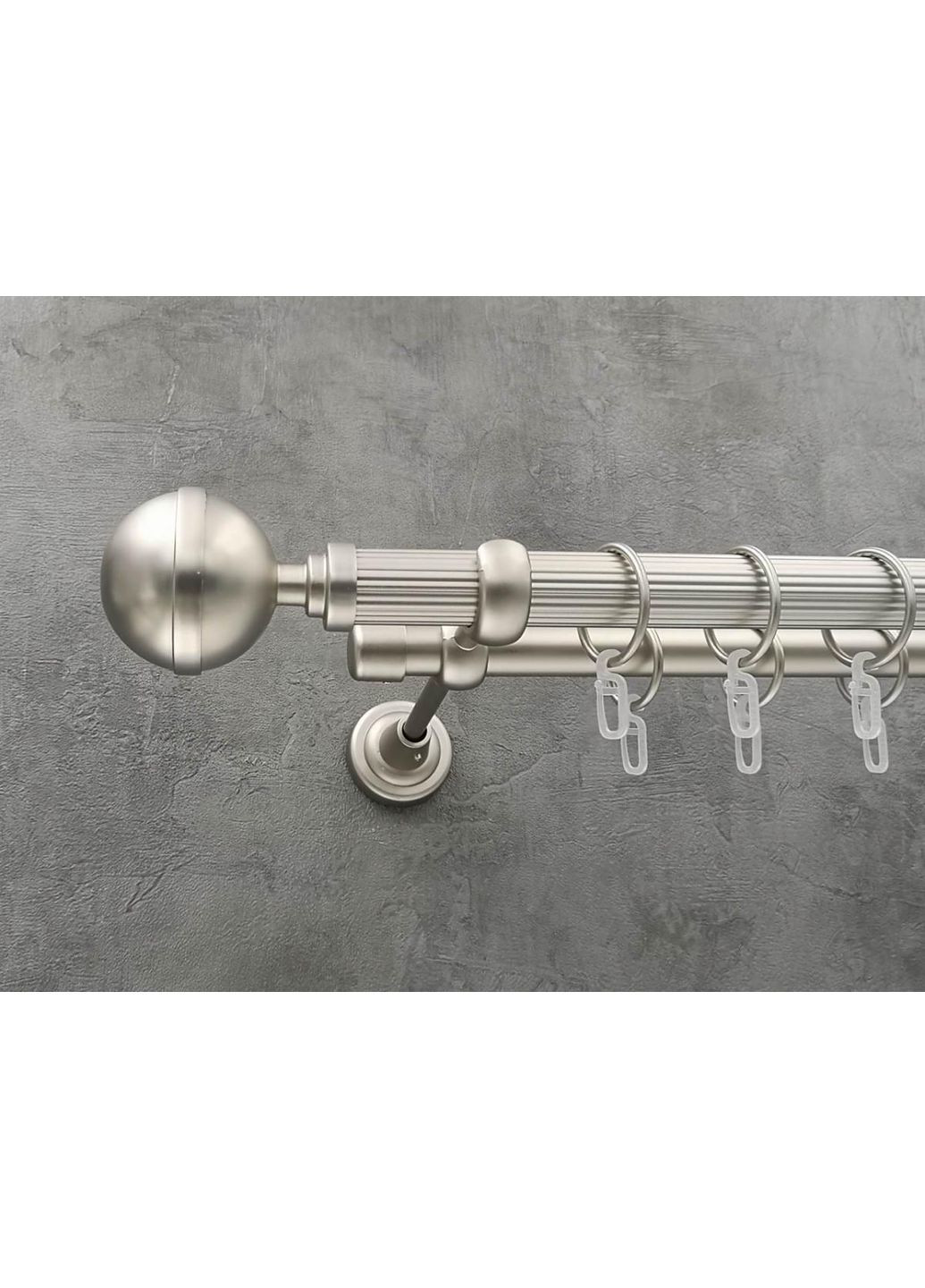 Карниз Калісто рифлена штанга подвійний відкритий 25/19 мм 160 см Сатин Quadrum (352781647)