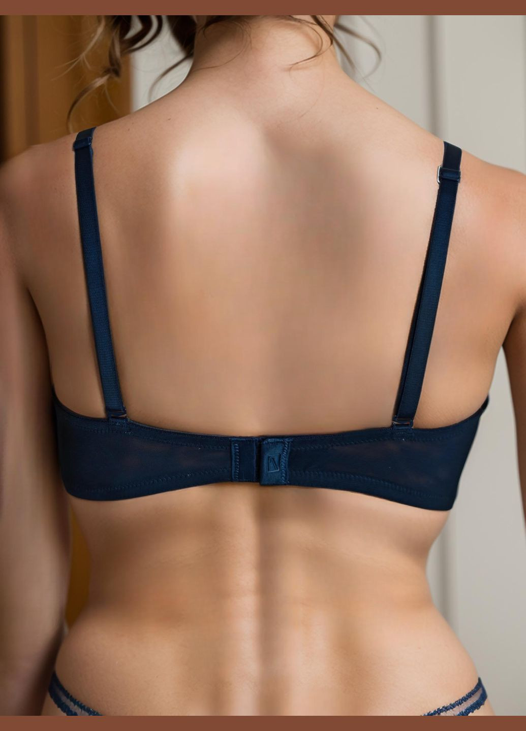 Синій балконет бюстгальтер a 6541 c Acousma з кісточками нейлон, спандекс