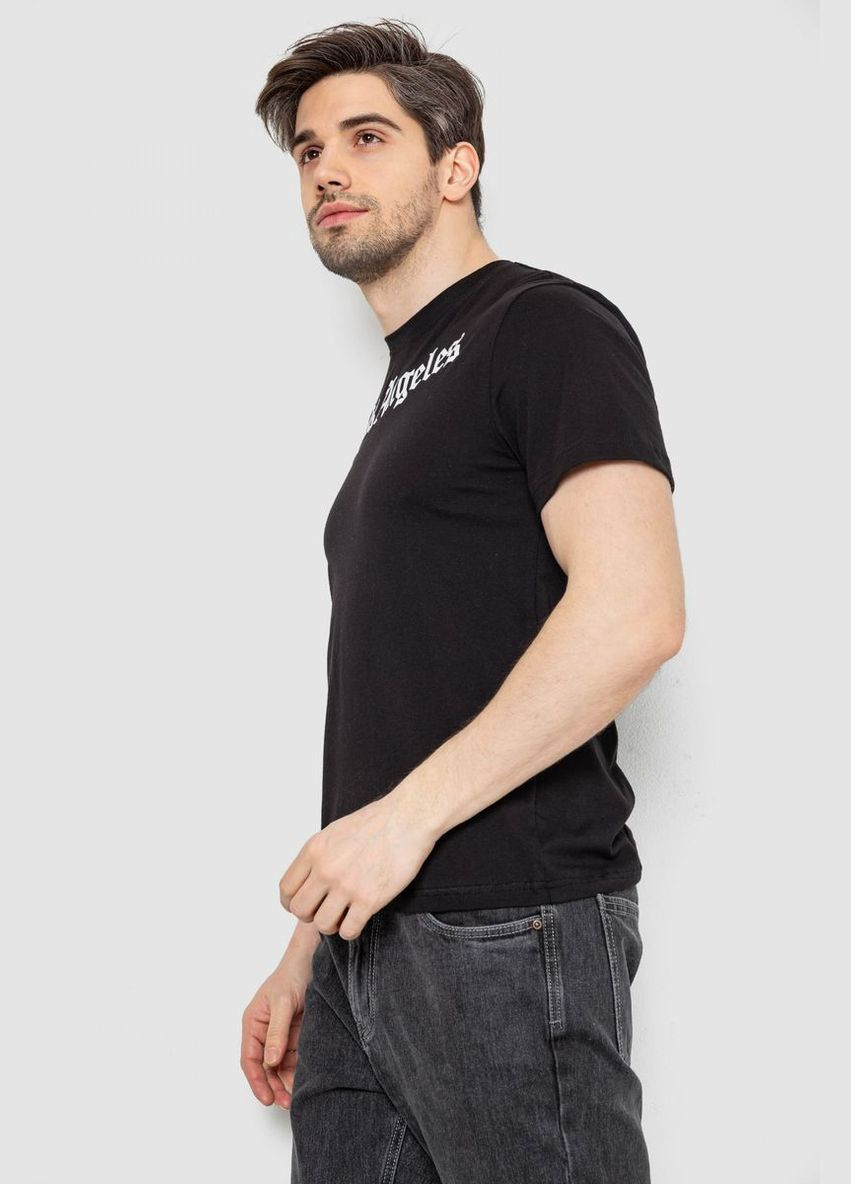 Черная футболка мужская с принтом,, 241r1904 Ager