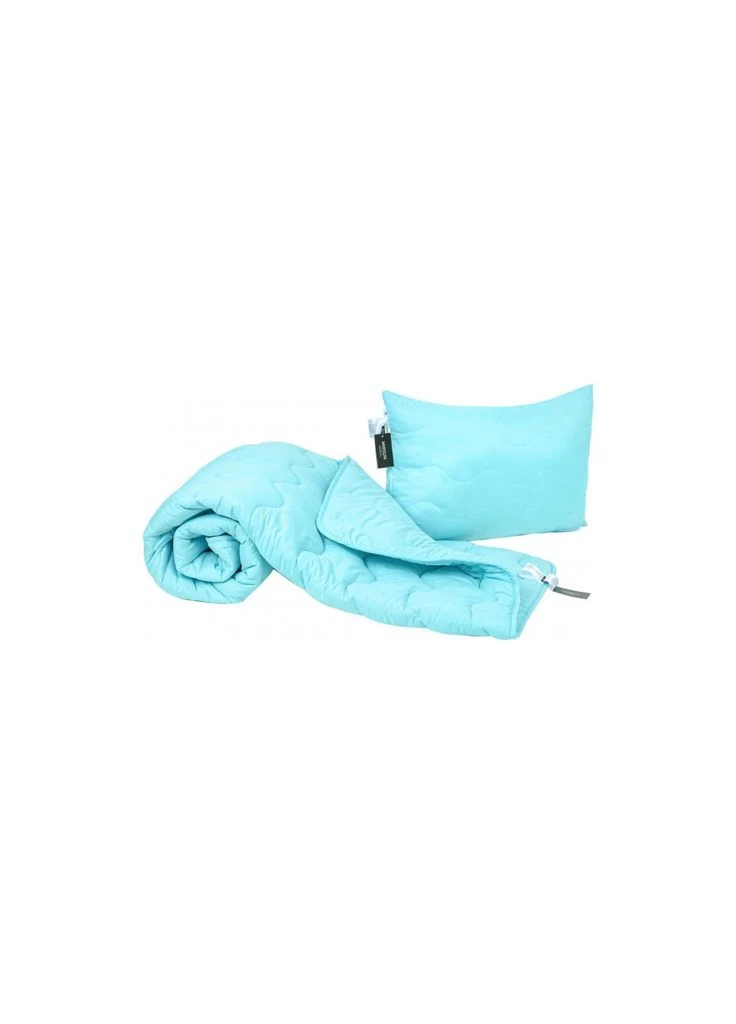 Ковдра Набір Бавовняний №1706 Eco Light BLue Ковдра 140х205 + подуш (m175433) Mirson Набор Хлопковый 1706 Eco Light BLue Одеяло 140х205 (378608149)