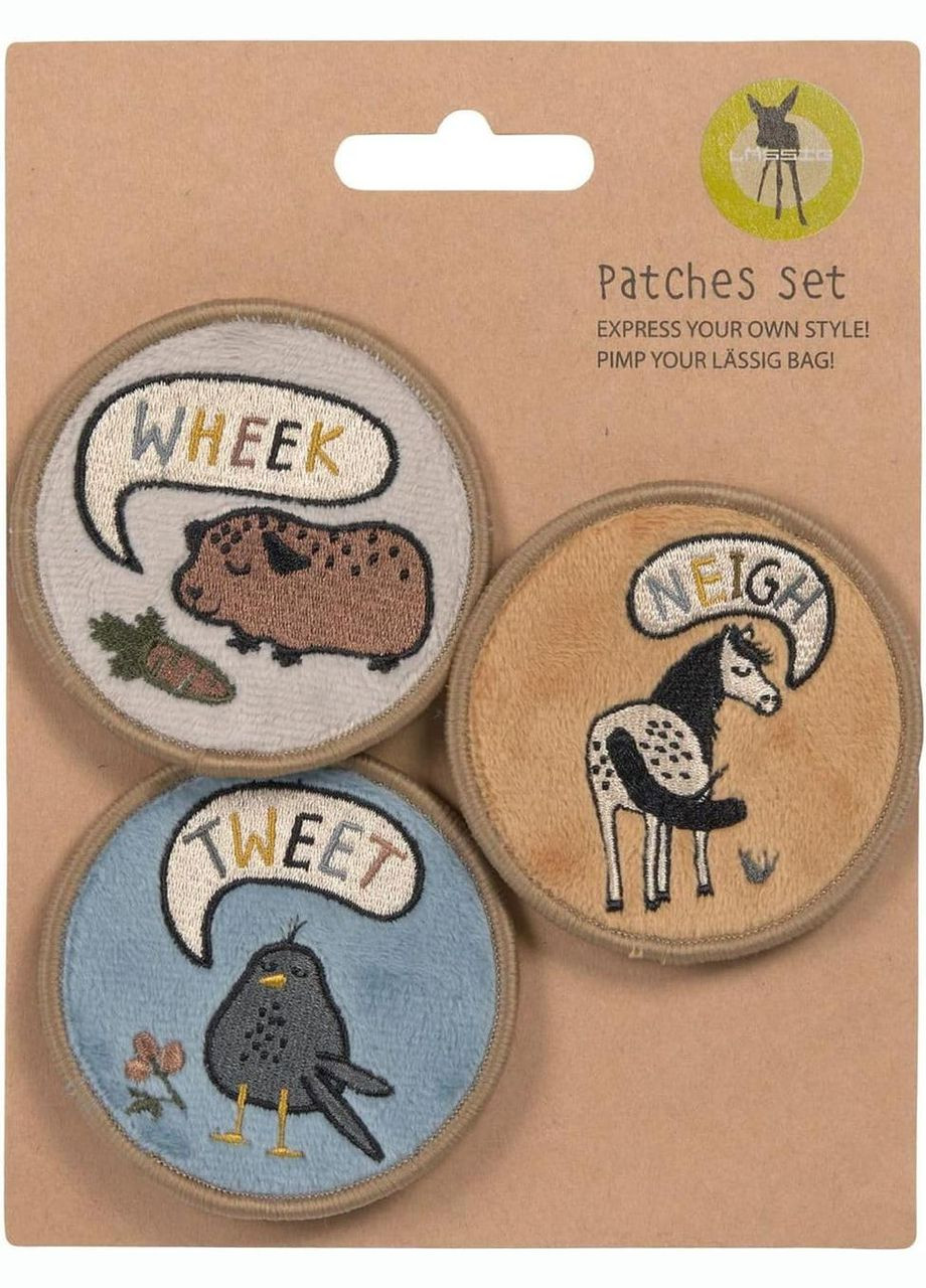 Набор школьных нашивок «Счастливые принты» с кнопкой 3 шт. No Brand (312233962)