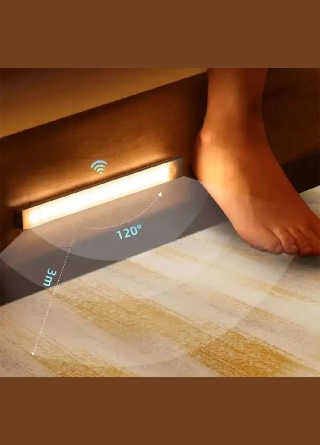 LED светильник с датчиком движения и датчиком день/ночь 50 см China (345751294)