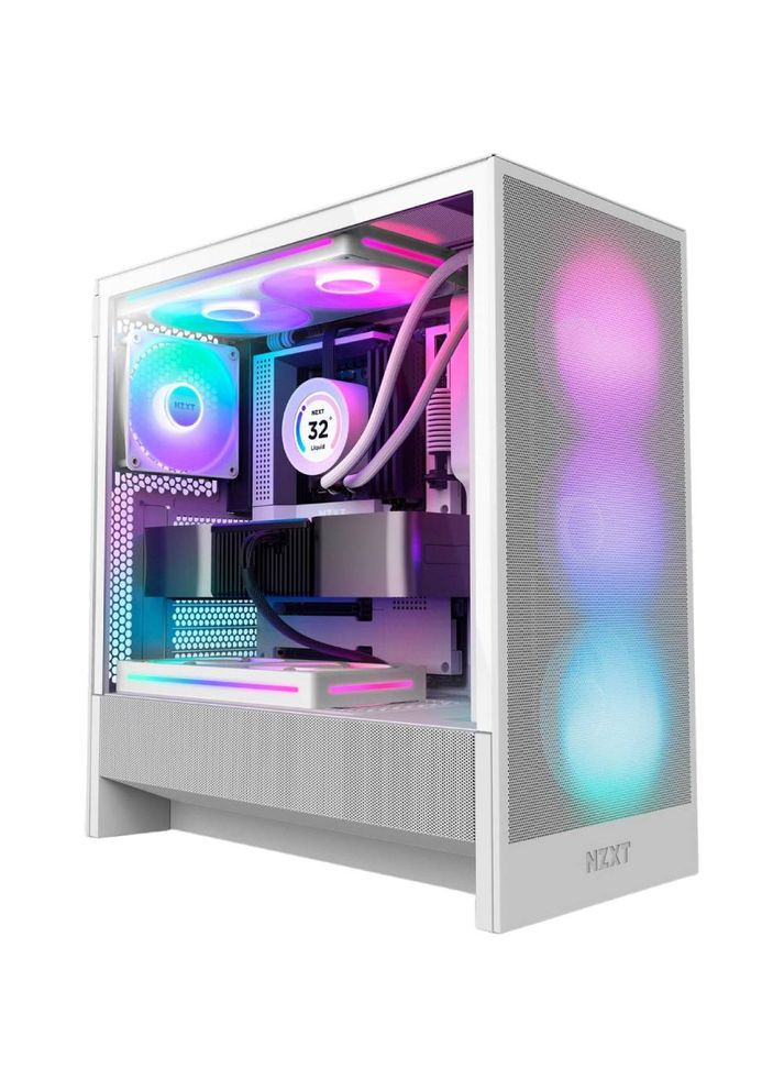 Корпус H5 Flow RGB Compact Mid-Tower ATX Case with RGB Fans-All White (CC-H52FW-R1) NZXT (323110555)