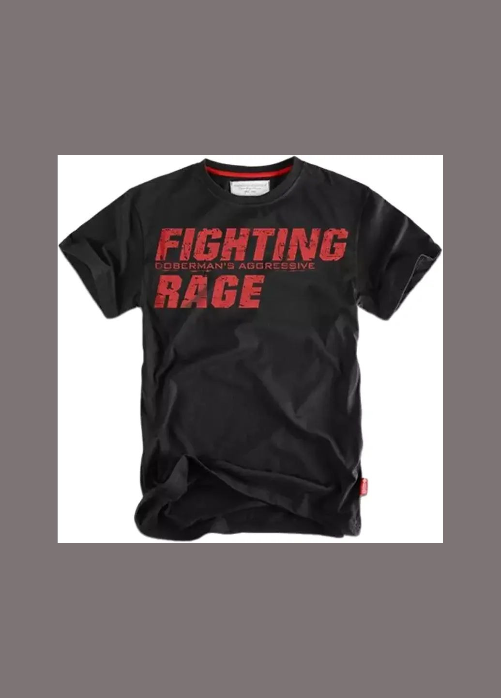 Черная футболка fighting rage ts26bk Dobermans Aggressive