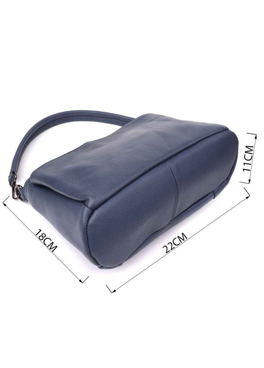 Стильна сумка на плече з натуральної шкіри 23009 Синій Vintage (347580003)