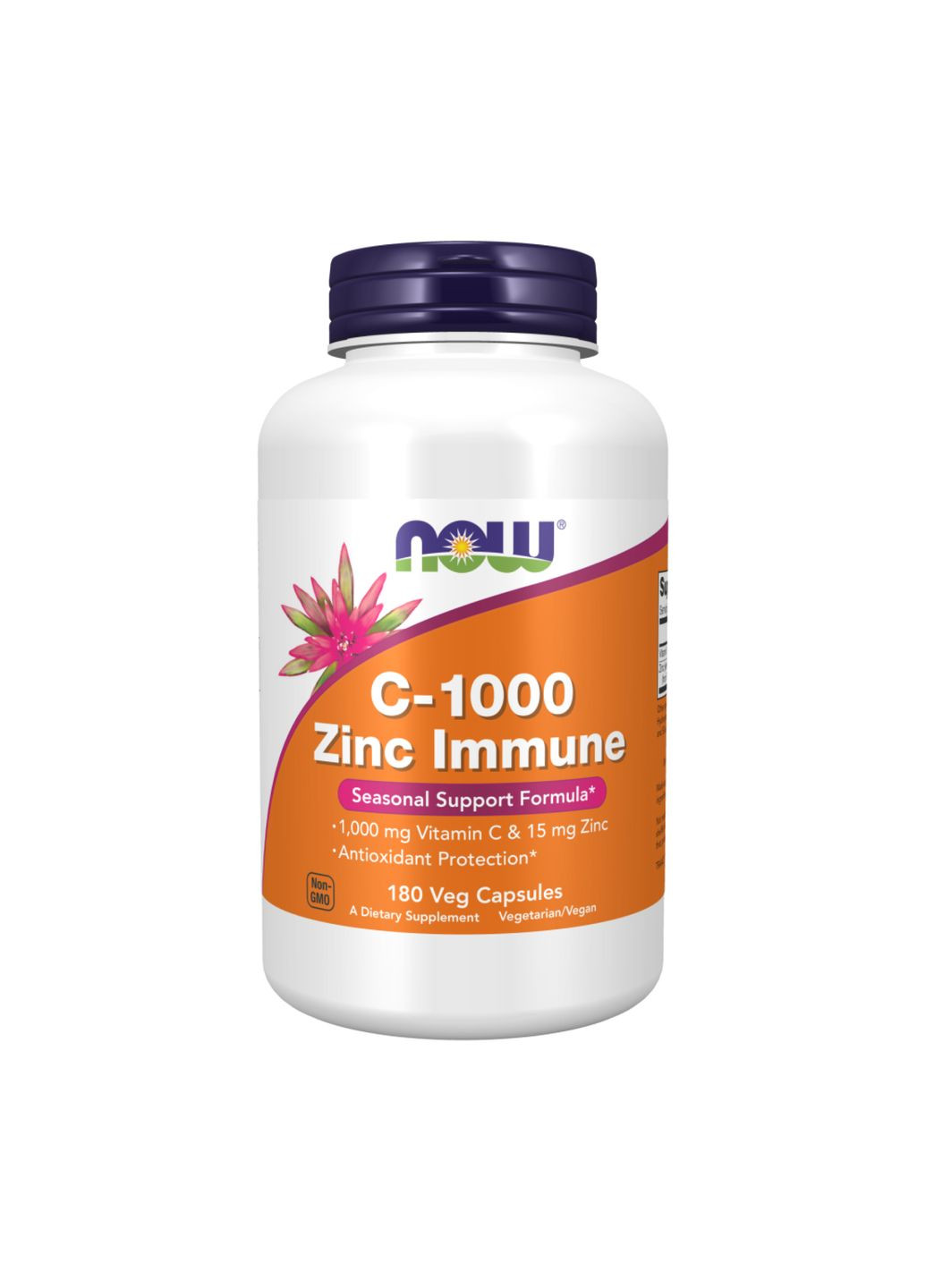 Вітамін С та цинк C-1000 Zinc Immune - 180 vcaps Now Foods (322903400)