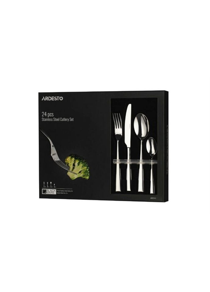 Набір столових приладів Black Mars Tia AR-0724-TS 24 предмета Ardesto (335716890)