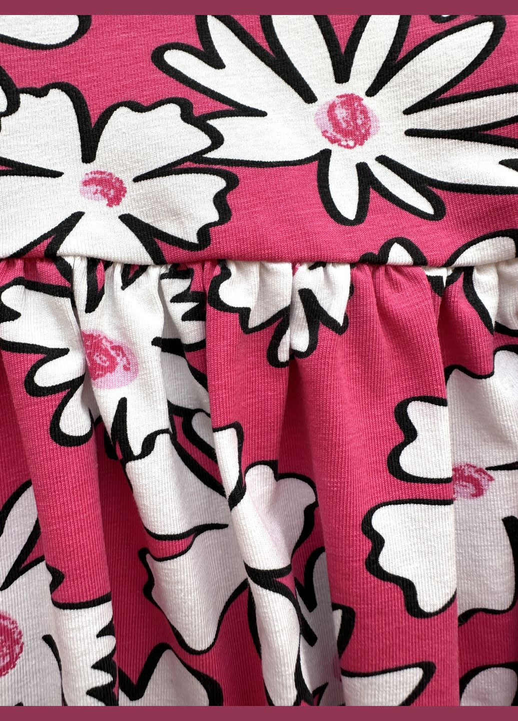 Рожева сукня-сарафан трикотажна в квіти рожева 2000-71 (152 см) OVS (292395738)