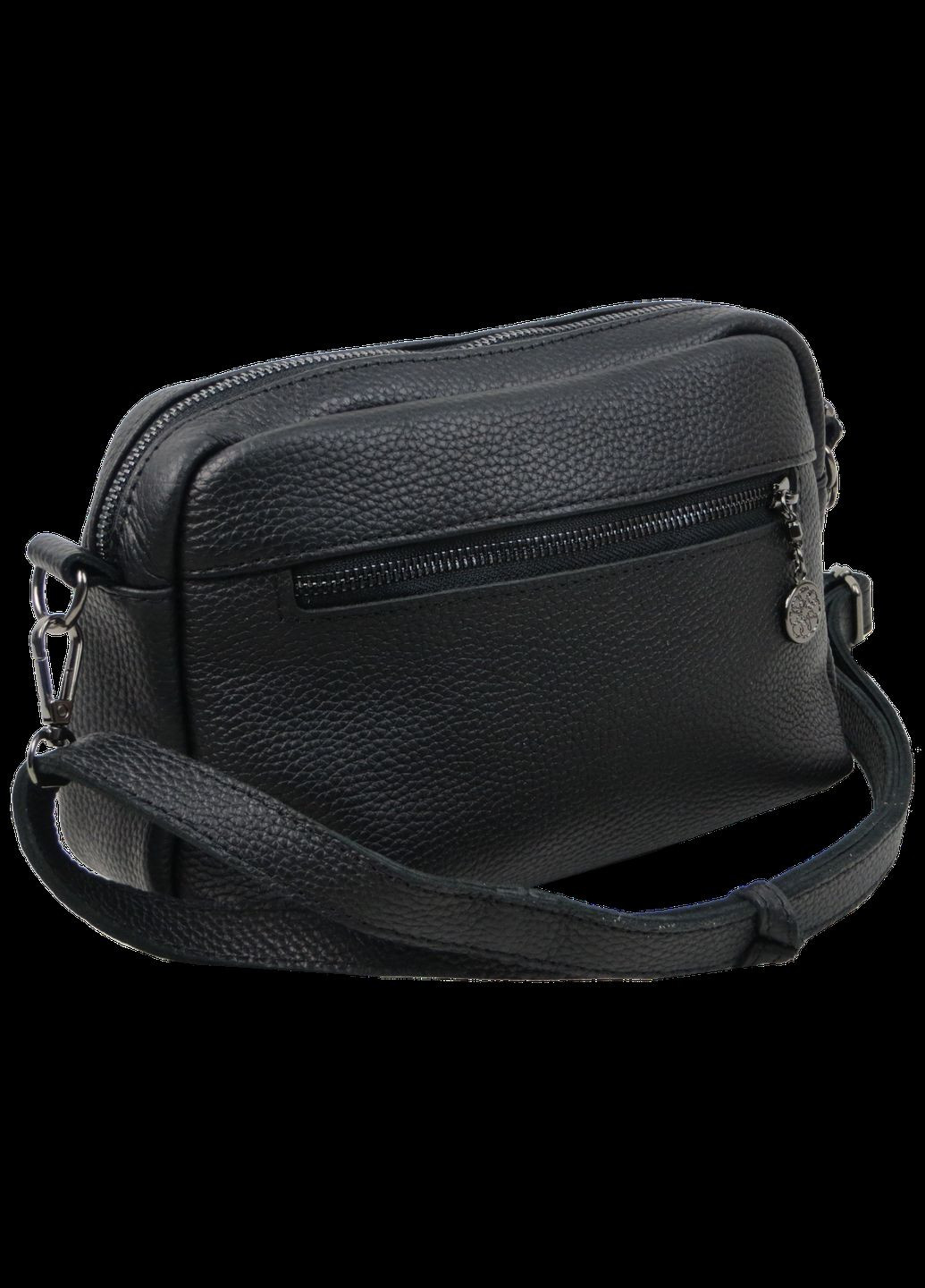 Женская кожаная сумка на плече Черная Borsacomoda (322034908)