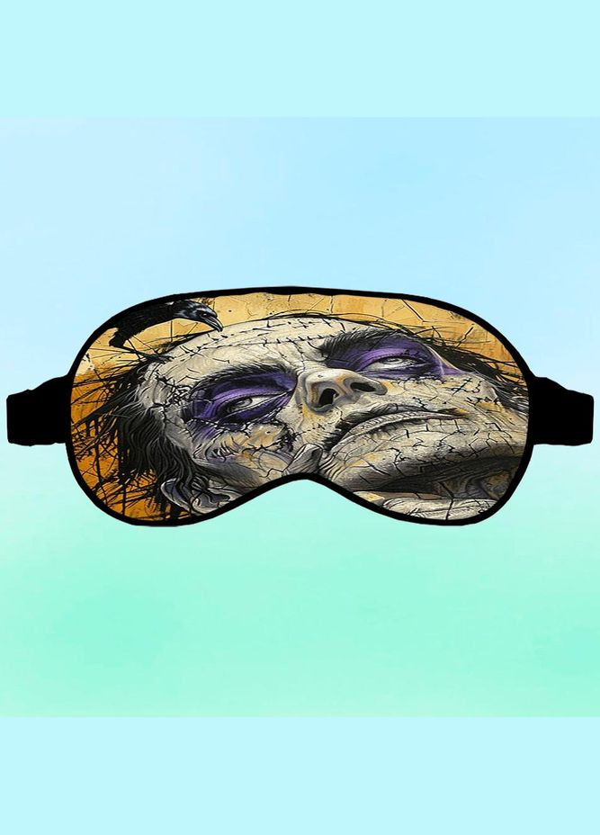 Маска для сну зомбі Чорна з принтом No Brand (315043859)