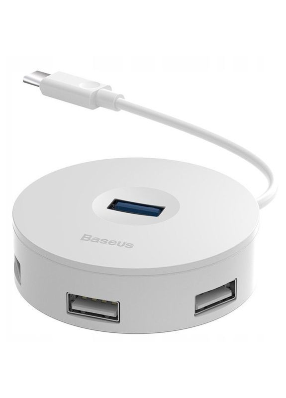 USB Хаб HUB Round Box Type C to USB 3.0 + 3 USB 2.0 (CAHUB G) Белый Baseus (369646607)