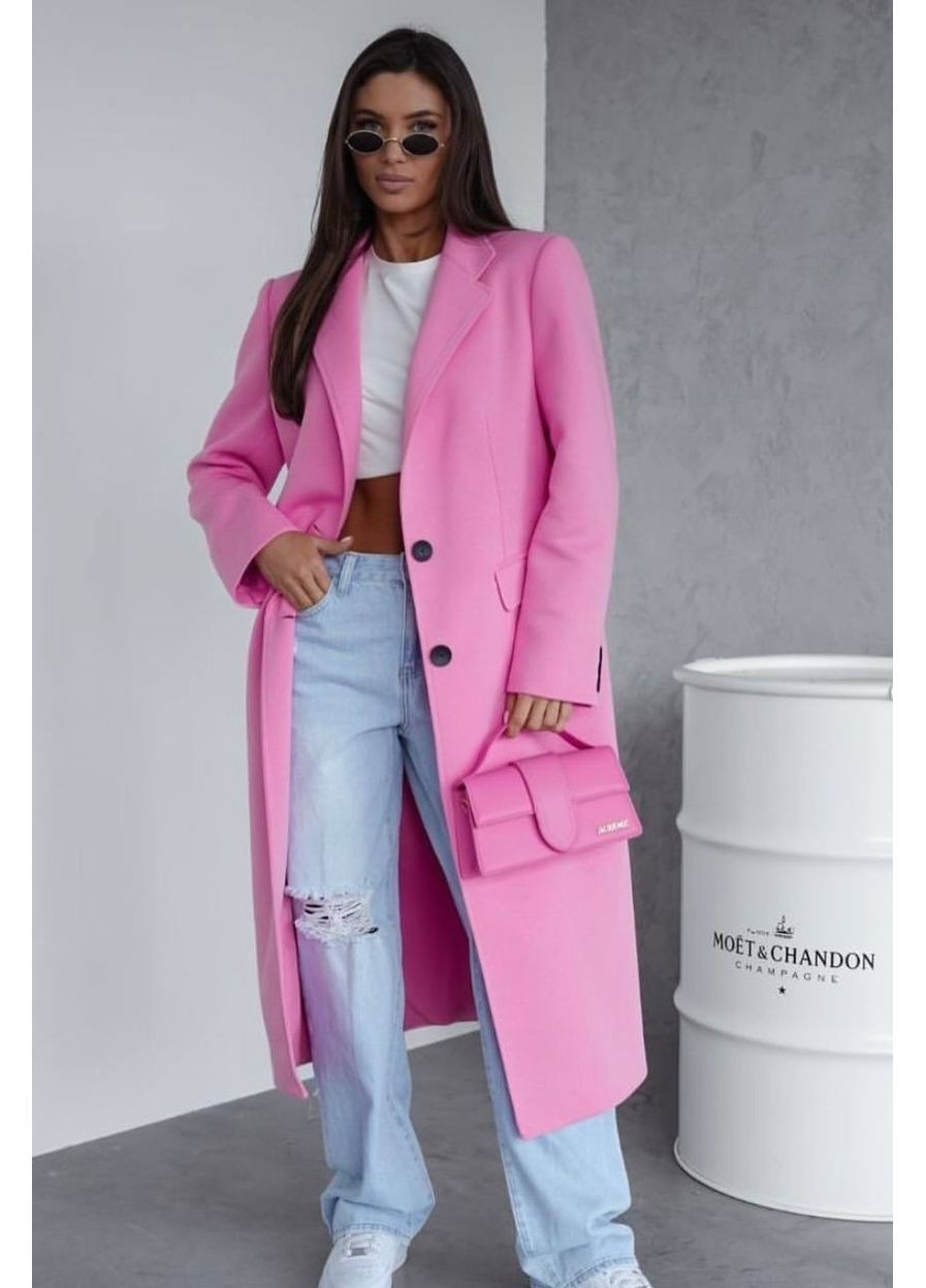 Рожеве демісезонне Пальто, колір Рожевий Fashion