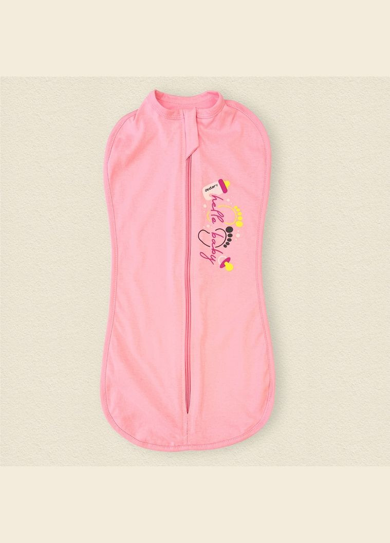 Кокон для дівчинки на блискавці 0-3м Hello Baby 0-3міс Рожевий dexter's (292012771)