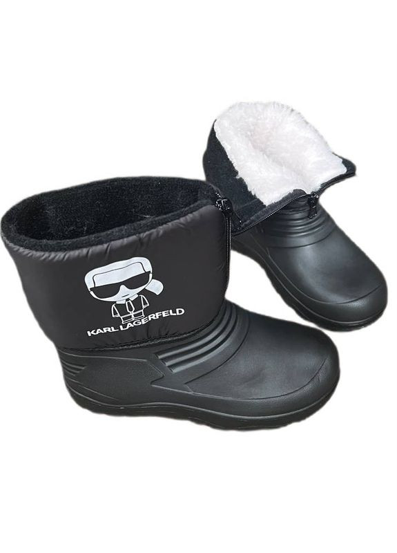 Дитячі дутики чорні пінка гумові чоботи Lider Сноубутси (305076334)