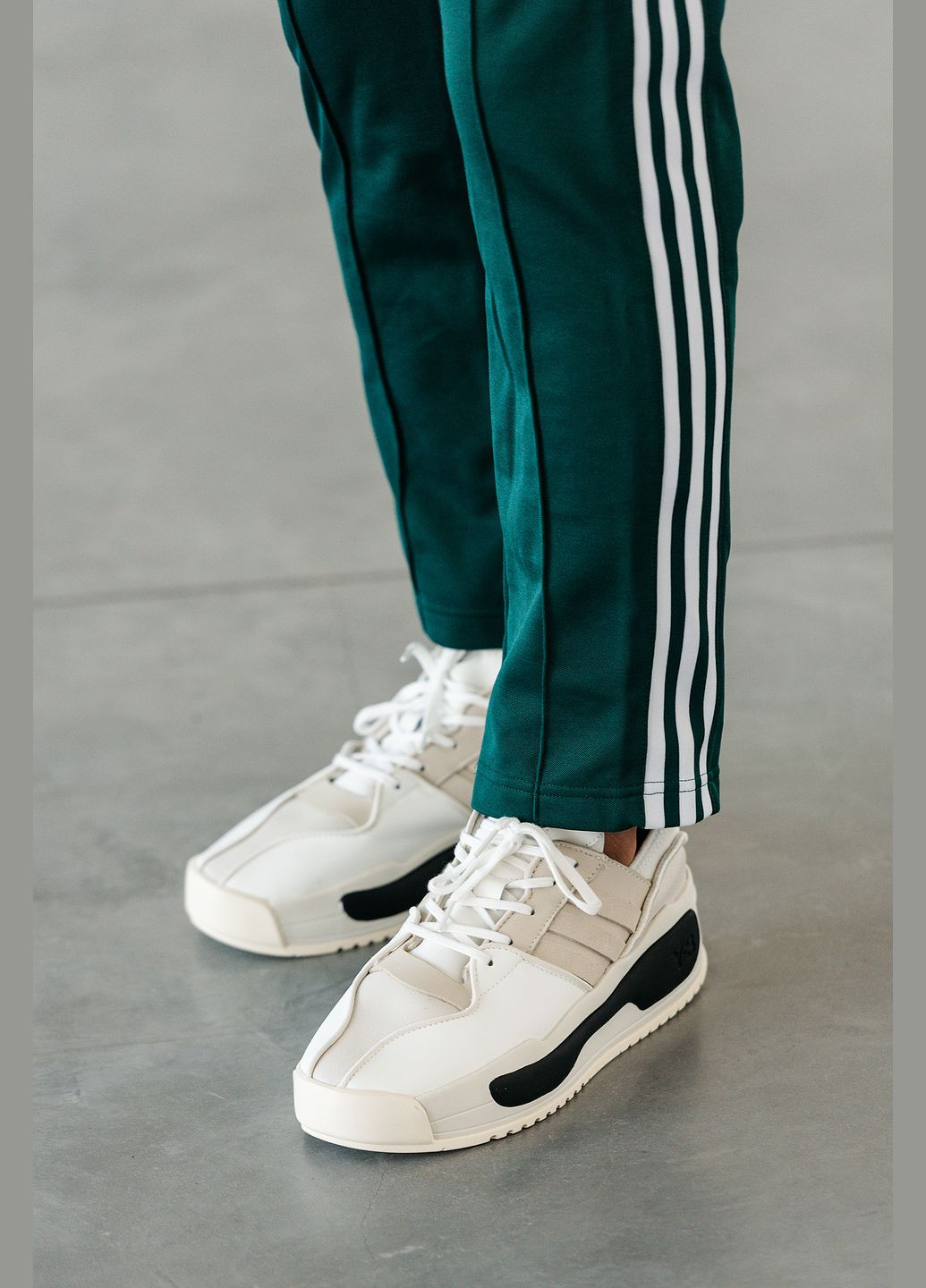 Білі Осінні кросівки чоловічі adidas y-3 rivalry white black | адідас у-3 рівару білі чорні No Brand