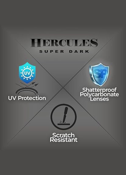 Очки фотохромные защитные Hercules-7 Photochromic SD (Super Dark Shadowluxe), фотохромные прозрачные Global Vision (319705377)