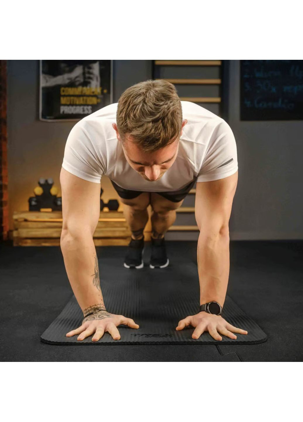 Коврик для йоги TX-018NGM NBR 1см 180х60 черный TREX Sport (361952764)