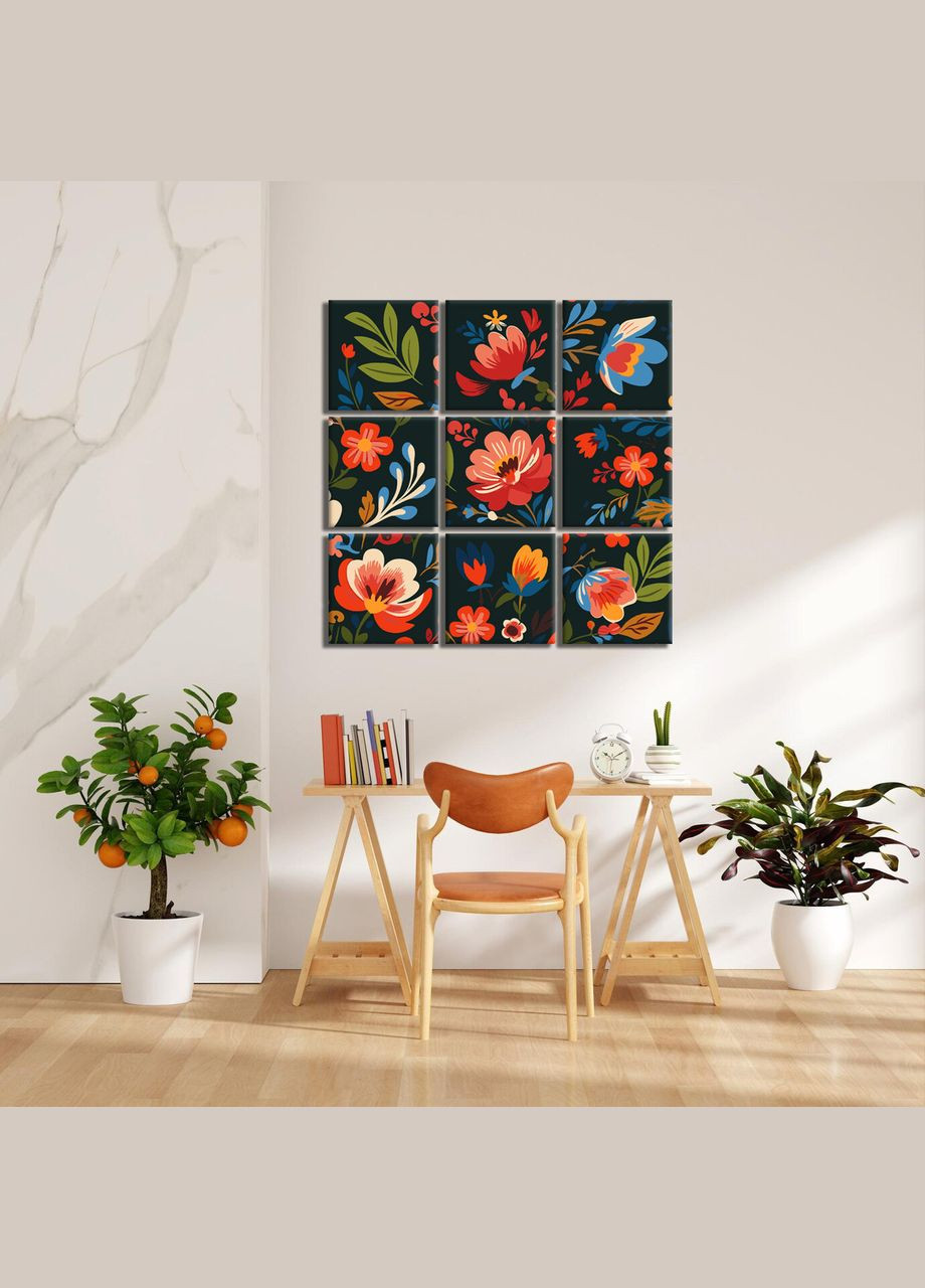 Картина за номерами Петриківський квіт 25x25 см (RB-0990) Riviera Blanca (323653988)