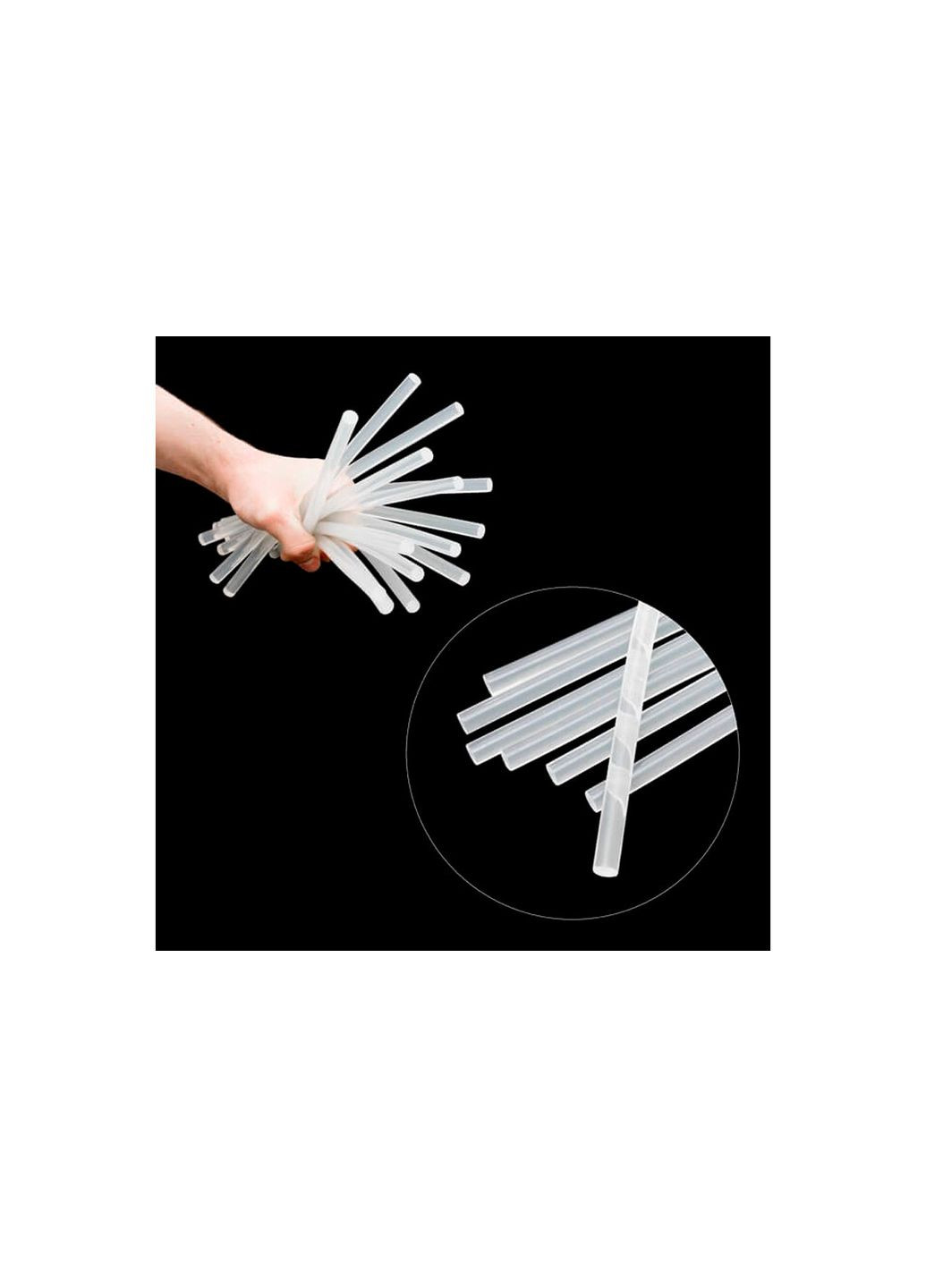 Клейові стрижні прозорі 11.2 х 300 мм для клейових пістолетів (1 кг) Intertool (332205131)