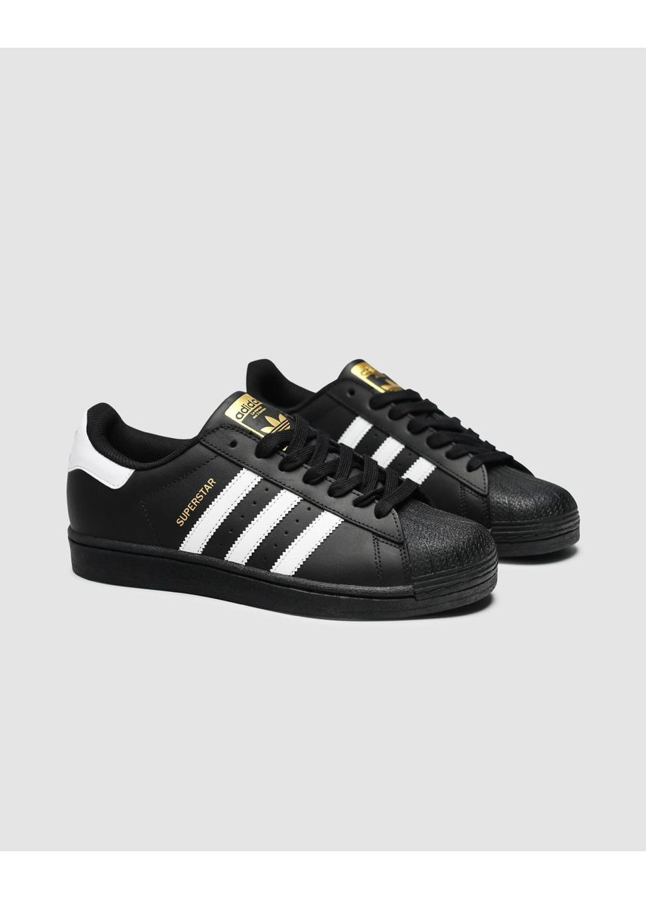 Чорно-білі кросівки adidas black/white No Brand Superstar