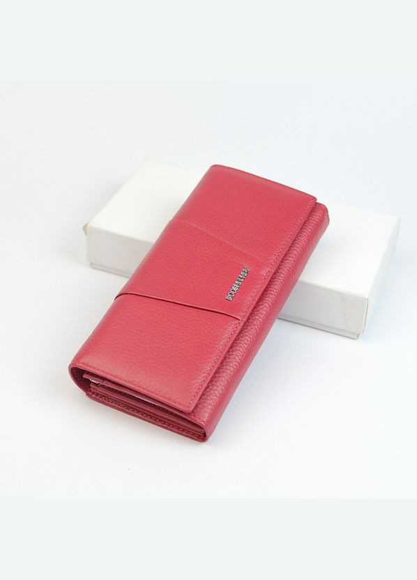 Розовый женский кожаный классический кошелек на кнопке No Brand (333300289)