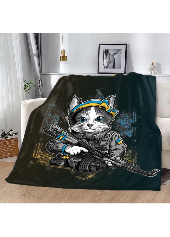 Плед плюшевый патриотический 3D Гордость и Ласка 160х200 см 160 см, 135 см No Brand (358099881)