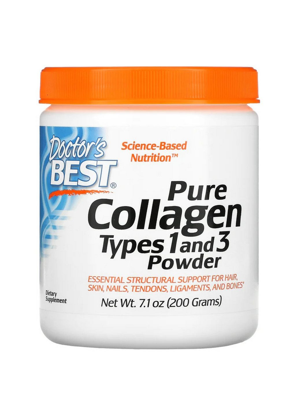 Препарат для суглобів та зв'язок Collagen Types 1&3 Powder, 200 грам Doctor's Best (294927278)
